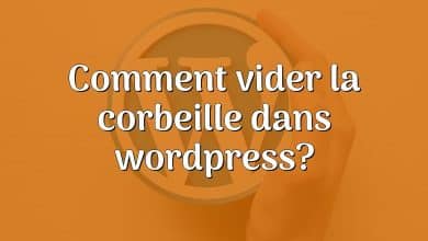 Comment vider la corbeille dans wordpress?