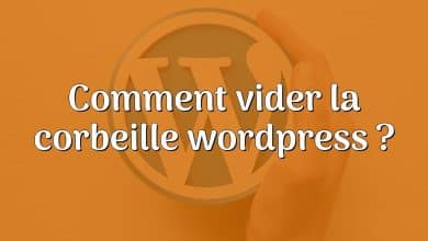 Comment vider la corbeille wordpress ?