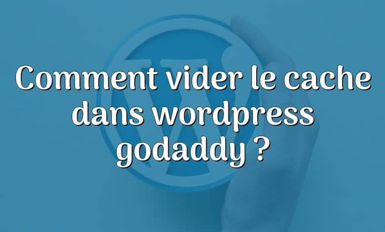 Comment vider le cache dans wordpress godaddy ?