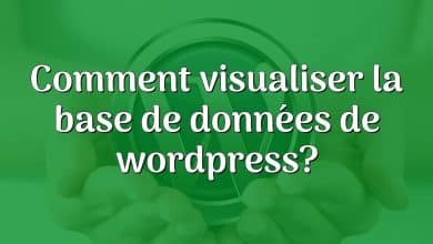 Comment visualiser la base de données de wordpress?