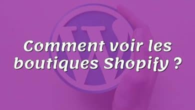 Comment voir les boutiques Shopify ?