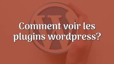 Comment voir les plugins wordpress?