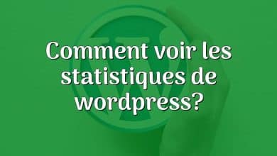 Comment voir les statistiques de wordpress?