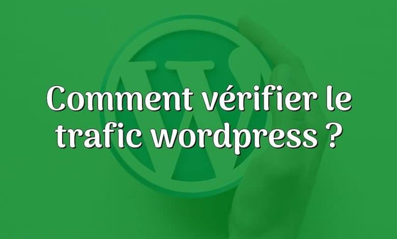 Comment vérifier le trafic wordpress ?