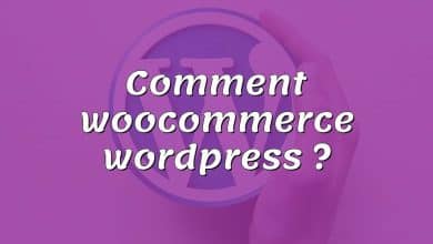 Comment woocommerce wordpress ?