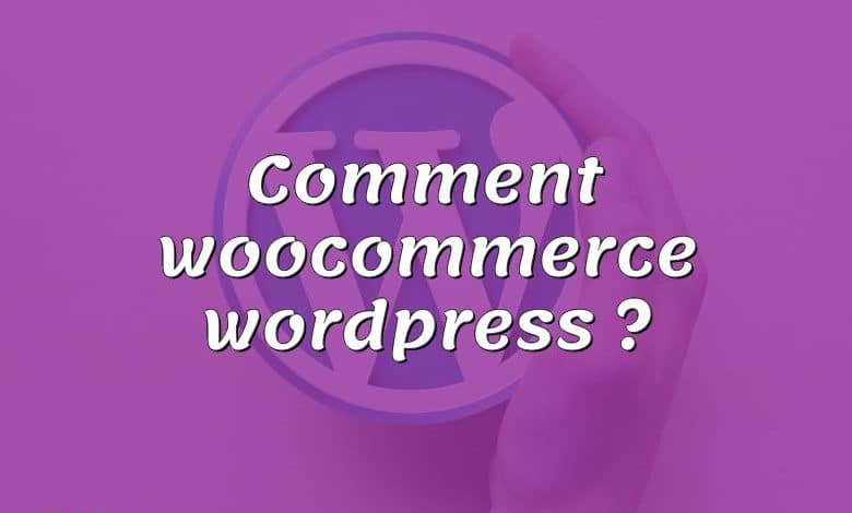 Comment woocommerce wordpress ?