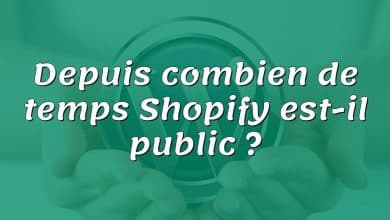 Depuis combien de temps Shopify est-il public ?