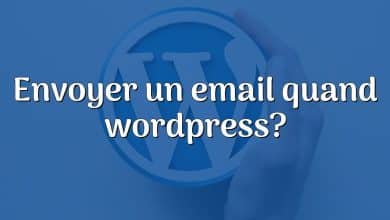 Envoyer un email quand wordpress?