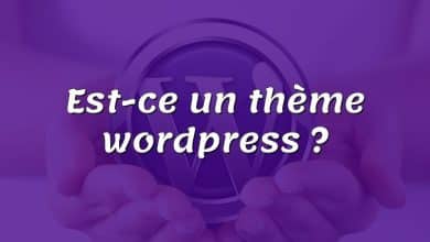 Est-ce un thème wordpress ?