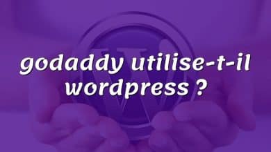 godaddy utilise-t-il wordpress ?