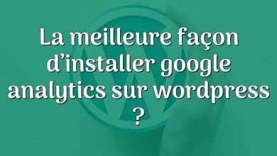 La meilleure façon d’installer google analytics sur wordpress ?