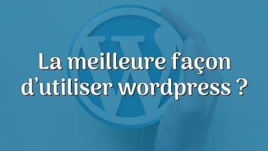 La meilleure façon d’utiliser wordpress ?