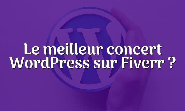 Le meilleur concert WordPress sur Fiverr ?