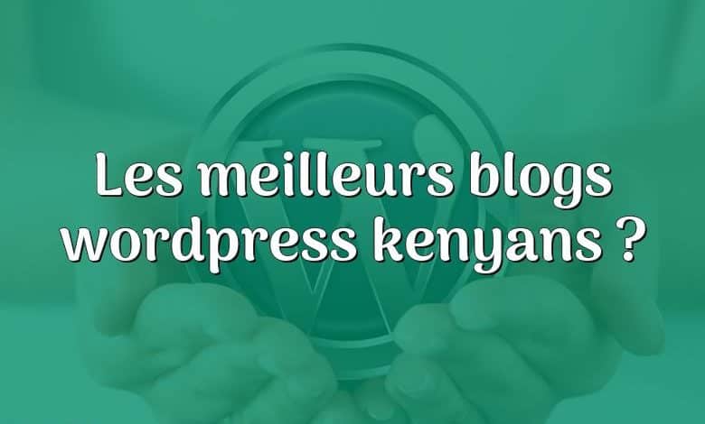 Les meilleurs blogs wordpress kenyans ?