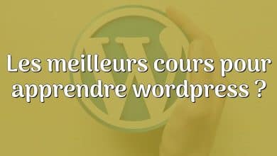 Les meilleurs cours pour apprendre wordpress ?