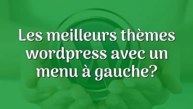 Les meilleurs thèmes wordpress avec un menu à gauche?