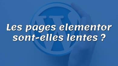 Les pages elementor sont-elles lentes ?