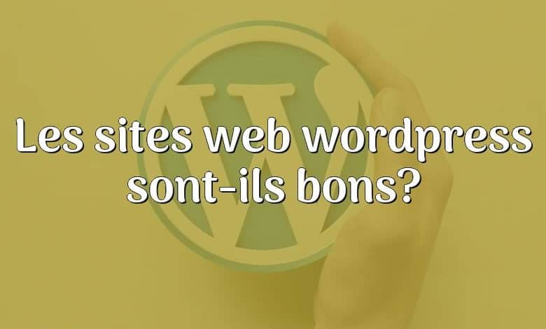 Les sites web wordpress sont-ils bons?