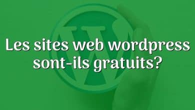 Les sites web wordpress sont-ils gratuits?