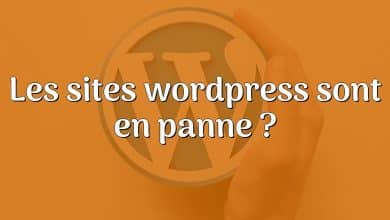 Les sites wordpress sont en panne ?