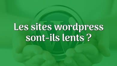 Les sites wordpress sont-ils lents ?