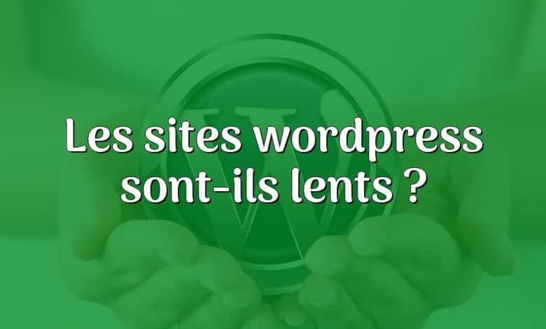 Les sites wordpress sont-ils lents ?