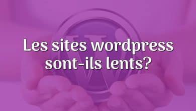 Les sites wordpress sont-ils lents?