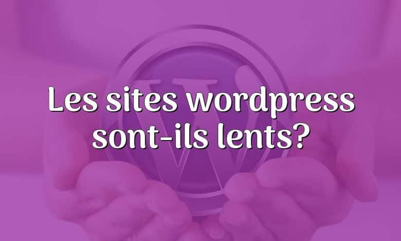 Les sites wordpress sont-ils lents?