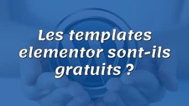 Les templates elementor sont-ils gratuits ?