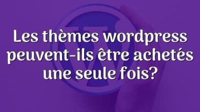 Les thèmes wordpress peuvent-ils être achetés une seule fois?