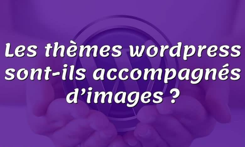 Les thèmes wordpress sont-ils accompagnés d’images ?