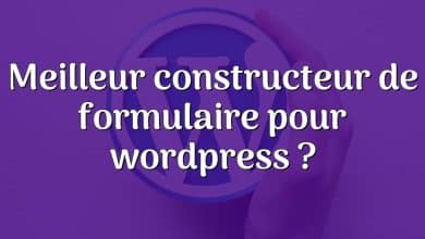 Meilleur constructeur de formulaire pour wordpress ?