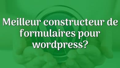 Meilleur constructeur de formulaires pour wordpress?