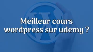 Meilleur cours wordpress sur udemy ?