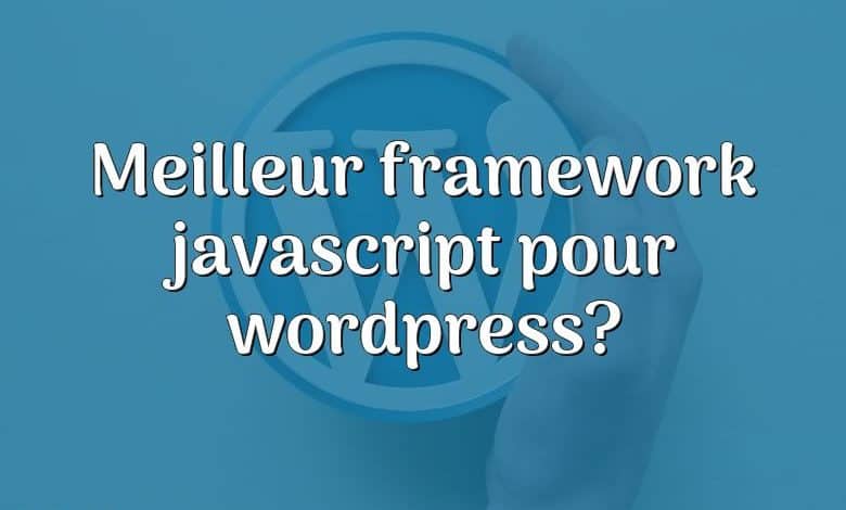 Meilleur framework javascript pour wordpress?