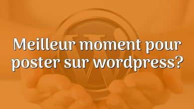 Meilleur moment pour poster sur wordpress?