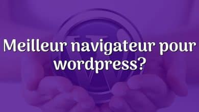 Meilleur navigateur pour wordpress?