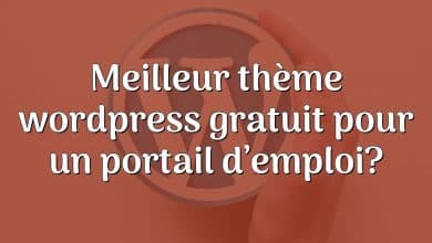 Meilleur thème wordpress gratuit pour un portail d’emploi?