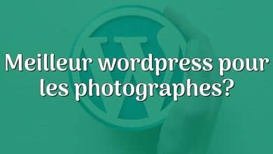 Meilleur wordpress pour les photographes?