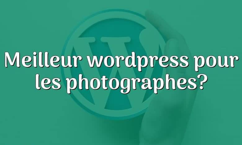 Meilleur wordpress pour les photographes?