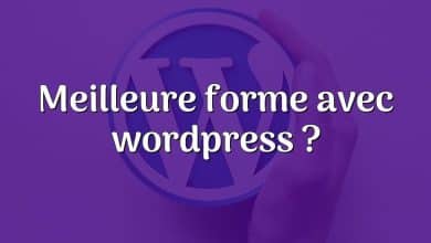 Meilleure forme avec wordpress ?