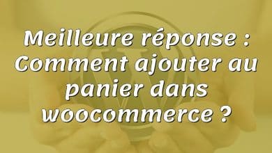 Meilleure réponse : Comment ajouter au panier dans woocommerce ?