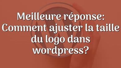 Meilleure réponse: Comment ajuster la taille du logo dans wordpress?