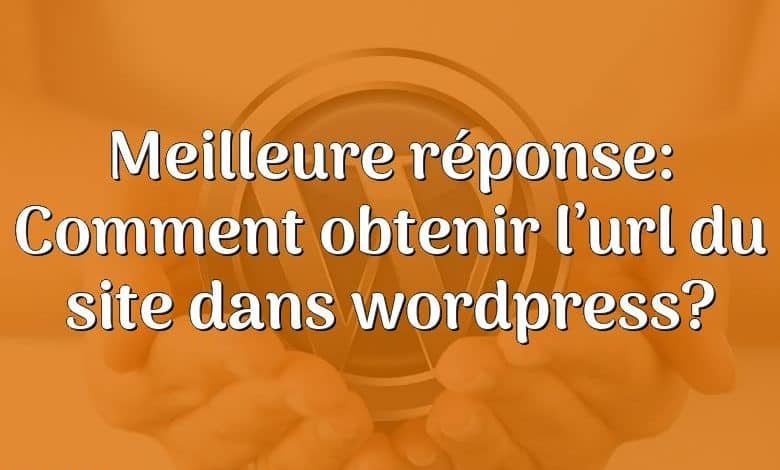 Meilleure réponse: Comment obtenir l’url du site dans wordpress?