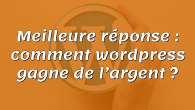 Meilleure réponse : comment wordpress gagne de l’argent ?