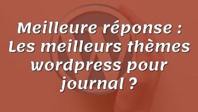 Meilleure réponse : Les meilleurs thèmes wordpress pour journal ?