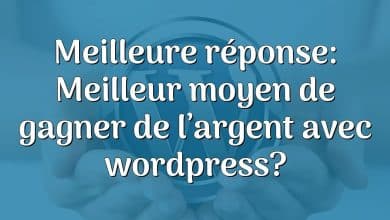 Meilleure réponse: Meilleur moyen de gagner de l’argent avec wordpress?