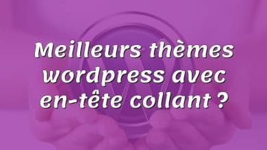 Meilleurs thèmes wordpress avec en-tête collant ?