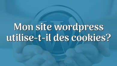 Mon site wordpress utilise-t-il des cookies?