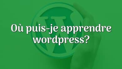 Où puis-je apprendre wordpress?